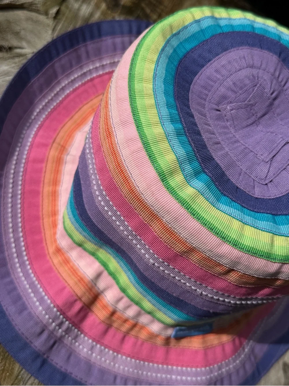 Wallaroo Kids Lids Rainbow Striped Sun Hat - Multicolor